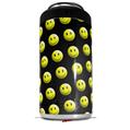 WraptorSkinz Skin Decal Wrap compatible with Yeti 16oz Tal Colster Can Cooler Insulator Smileys on Black (COOLER NOT INCLUDED)