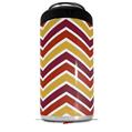 WraptorSkinz Skin Decal Wrap compatible with Yeti 16oz Tal Colster Can Cooler Insulator Zig Zag Yellow Burgundy Orange (COOLER NOT INCLUDED)