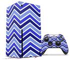 WraptorSkinz Skin Wrap compatible with the 2020 XBOX Series X Console and Controller Zig Zag Blues (XBOX NOT INCLUDED)