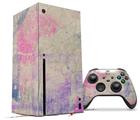 WraptorSkinz Skin Wrap compatible with the 2020 XBOX Series X Console and Controller Pastel Abstract Pink and Blue (XBOX NOT INCLUDED)