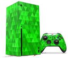 WraptorSkinz Skin Wrap compatible with the 2020 XBOX Series X Console and Controller Triangle Mosaic Green (XBOX NOT INCLUDED)