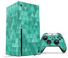 WraptorSkinz Skin Wrap compatible with the 2020 XBOX Series X Console and Controller Triangle Mosaic Seafoam Green (XBOX NOT INCLUDED)