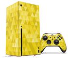 WraptorSkinz Skin Wrap compatible with the 2020 XBOX Series X Console and Controller Triangle Mosaic Yellow (XBOX NOT INCLUDED)