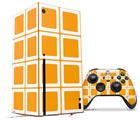 WraptorSkinz Skin Wrap compatible with the 2020 XBOX Series X Console and Controller Squared Orange (XBOX NOT INCLUDED)