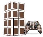 WraptorSkinz Skin Wrap compatible with the 2020 XBOX Series X Console and Controller Squared Chocolate Brown (XBOX NOT INCLUDED)