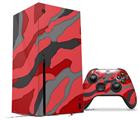 WraptorSkinz Skin Wrap compatible with the 2020 XBOX Series X Console and Controller Camouflage Red (XBOX NOT INCLUDED)