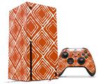WraptorSkinz Skin Wrap compatible with the 2020 XBOX Series X Console and Controller Wavey Burnt Orange (XBOX NOT INCLUDED)