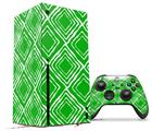 WraptorSkinz Skin Wrap compatible with the 2020 XBOX Series X Console and Controller Wavey Green (XBOX NOT INCLUDED)