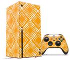 WraptorSkinz Skin Wrap compatible with the 2020 XBOX Series X Console and Controller Wavey Orange (XBOX NOT INCLUDED)