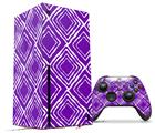 WraptorSkinz Skin Wrap compatible with the 2020 XBOX Series X Console and Controller Wavey Purple (XBOX NOT INCLUDED)