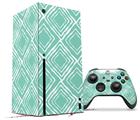 WraptorSkinz Skin Wrap compatible with the 2020 XBOX Series X Console and Controller Wavey Seafoam Green (XBOX NOT INCLUDED)
