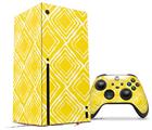 WraptorSkinz Skin Wrap compatible with the 2020 XBOX Series X Console and Controller Wavey Yellow (XBOX NOT INCLUDED)