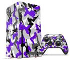WraptorSkinz Skin Wrap compatible with the 2020 XBOX Series X Console and Controller Sexy Girl Silhouette Camo Purple (XBOX NOT INCLUDED)