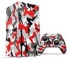 WraptorSkinz Skin Wrap compatible with the 2020 XBOX Series X Console and Controller Sexy Girl Silhouette Camo Red (XBOX NOT INCLUDED)