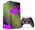 WraptorSkinz Skin Wrap compatible with the 2020 XBOX Series X Console and Controller Halftone Splatter Hot Pink Green (XBOX NOT INCLUDED)