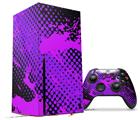 WraptorSkinz Skin Wrap compatible with the 2020 XBOX Series X Console and Controller Halftone Splatter Hot Pink Purple (XBOX NOT INCLUDED)