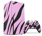 WraptorSkinz Skin Wrap compatible with the 2020 XBOX Series X Console and Controller Zebra Skin Pink (XBOX NOT INCLUDED)