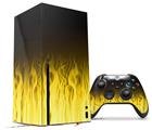WraptorSkinz Skin Wrap compatible with the 2020 XBOX Series X Console and Controller Fire Yellow (XBOX NOT INCLUDED)