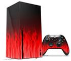 WraptorSkinz Skin Wrap compatible with the 2020 XBOX Series X Console and Controller Fire Red (XBOX NOT INCLUDED)