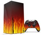 WraptorSkinz Skin Wrap compatible with the 2020 XBOX Series X Console and Controller Fire on Black (XBOX NOT INCLUDED)