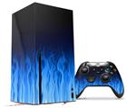 WraptorSkinz Skin Wrap compatible with the 2020 XBOX Series X Console and Controller Fire Blue (XBOX NOT INCLUDED)