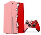 WraptorSkinz Skin Wrap compatible with the 2020 XBOX Series X Console and Controller Ripped Colors Pink Red (XBOX NOT INCLUDED)