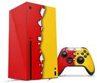 WraptorSkinz Skin Wrap compatible with the 2020 XBOX Series X Console and Controller Ripped Colors Red Yellow (XBOX NOT INCLUDED)