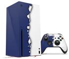 WraptorSkinz Skin Wrap compatible with the 2020 XBOX Series X Console and Controller Ripped Colors Blue White (XBOX NOT INCLUDED)