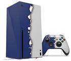 WraptorSkinz Skin Wrap compatible with the 2020 XBOX Series X Console and Controller Ripped Colors Blue Gray (XBOX NOT INCLUDED)