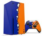 WraptorSkinz Skin Wrap compatible with the 2020 XBOX Series X Console and Controller Ripped Colors Blue Orange (XBOX NOT INCLUDED)