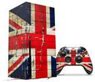 WraptorSkinz Skin Wrap compatible with the 2020 XBOX Series X Console and Controller Painted Faded and Cracked Union Jack British Flag (XBOX NOT INCLUDED)