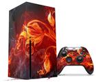 WraptorSkinz Skin Wrap compatible with the 2020 XBOX Series X Console and Controller Fire Flower (XBOX NOT INCLUDED)