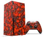 WraptorSkinz Skin Wrap compatible with the 2020 XBOX Series X Console and Controller Scattered Skulls Red (XBOX NOT INCLUDED)