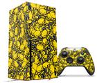 WraptorSkinz Skin Wrap compatible with the 2020 XBOX Series X Console and Controller Scattered Skulls Yellow (XBOX NOT INCLUDED)