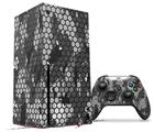 WraptorSkinz Skin Wrap compatible with the 2020 XBOX Series X Console and Controller HEX Mesh Camo 01 Gray (XBOX NOT INCLUDED)
