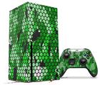 WraptorSkinz Skin Wrap compatible with the 2020 XBOX Series X Console and Controller HEX Mesh Camo 01 Green Bright (XBOX NOT INCLUDED)
