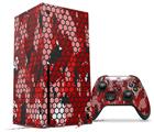 WraptorSkinz Skin Wrap compatible with the 2020 XBOX Series X Console and Controller HEX Mesh Camo 01 Red Bright (XBOX NOT INCLUDED)