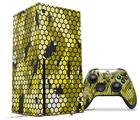WraptorSkinz Skin Wrap compatible with the 2020 XBOX Series X Console and Controller HEX Mesh Camo 01 Yellow (XBOX NOT INCLUDED)