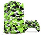 WraptorSkinz Skin Wrap compatible with the 2020 XBOX Series X Console and Controller WraptorCamo Digital Camo Neon Green (XBOX NOT INCLUDED)