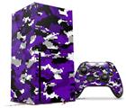WraptorSkinz Skin Wrap compatible with the 2020 XBOX Series X Console and Controller WraptorCamo Digital Camo Purple (XBOX NOT INCLUDED)
