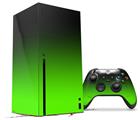 WraptorSkinz Skin Wrap compatible with the 2020 XBOX Series X Console and Controller Smooth Fades Green Black (XBOX NOT INCLUDED)