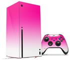 WraptorSkinz Skin Wrap compatible with the 2020 XBOX Series X Console and Controller Smooth Fades White Hot Pink (XBOX NOT INCLUDED)