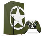 WraptorSkinz Skin Wrap compatible with the 2020 XBOX Series X Console and Controller Distressed Army Star (XBOX NOT INCLUDED)