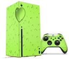 WraptorSkinz Skin Wrap compatible with the 2020 XBOX Series X Console and Controller Raining Neon Green (XBOX NOT INCLUDED)