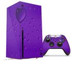 WraptorSkinz Skin Wrap compatible with the 2020 XBOX Series X Console and Controller Raining Purple (XBOX NOT INCLUDED)