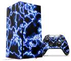 WraptorSkinz Skin Wrap compatible with the 2020 XBOX Series X Console and Controller Electrify Blue (XBOX NOT INCLUDED)