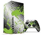 WraptorSkinz Skin Wrap compatible with the 2020 XBOX Series X Console and Controller Halftone Splatter Green White (XBOX NOT INCLUDED)
