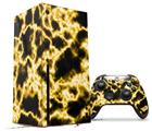 WraptorSkinz Skin Wrap compatible with the 2020 XBOX Series X Console and Controller Electrify Yellow (XBOX NOT INCLUDED)