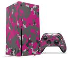 WraptorSkinz Skin Wrap compatible with the 2020 XBOX Series X Console and Controller WraptorCamo Old School Camouflage Camo Fuschia Hot Pink (XBOX NOT INCLUDED)