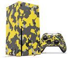 WraptorSkinz Skin Wrap compatible with the 2020 XBOX Series X Console and Controller WraptorCamo Old School Camouflage Camo Yellow (XBOX NOT INCLUDED)